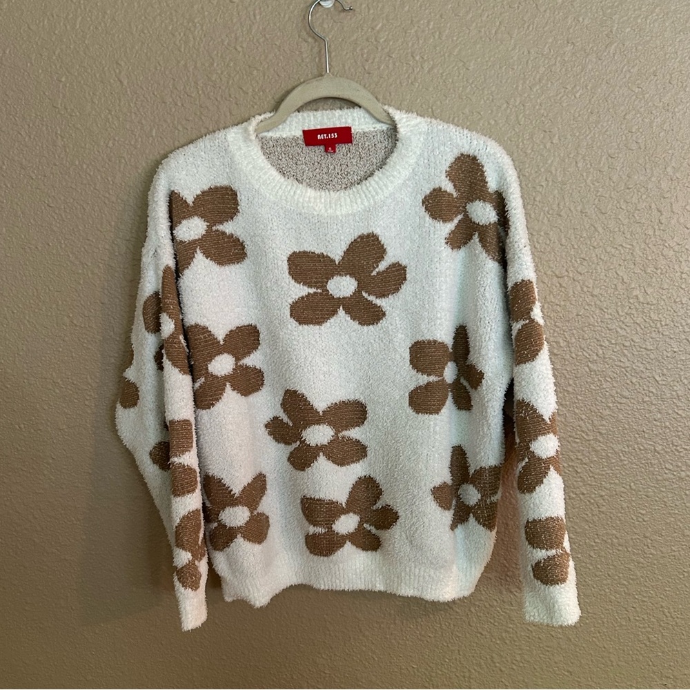 Floral Crew Neck Sweater